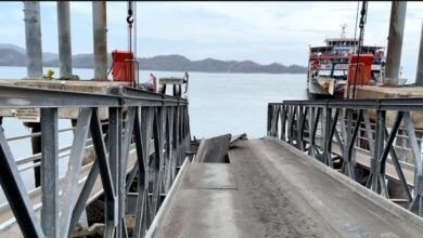 Daños en el puente del Paquera